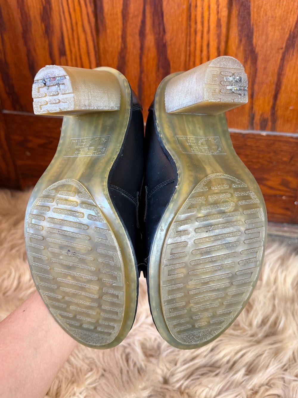 Dr. Martens Roma Packard Tassel Loafer Chunky Heels Black Rare Deadstock AW009 - Picture 5 of 9
